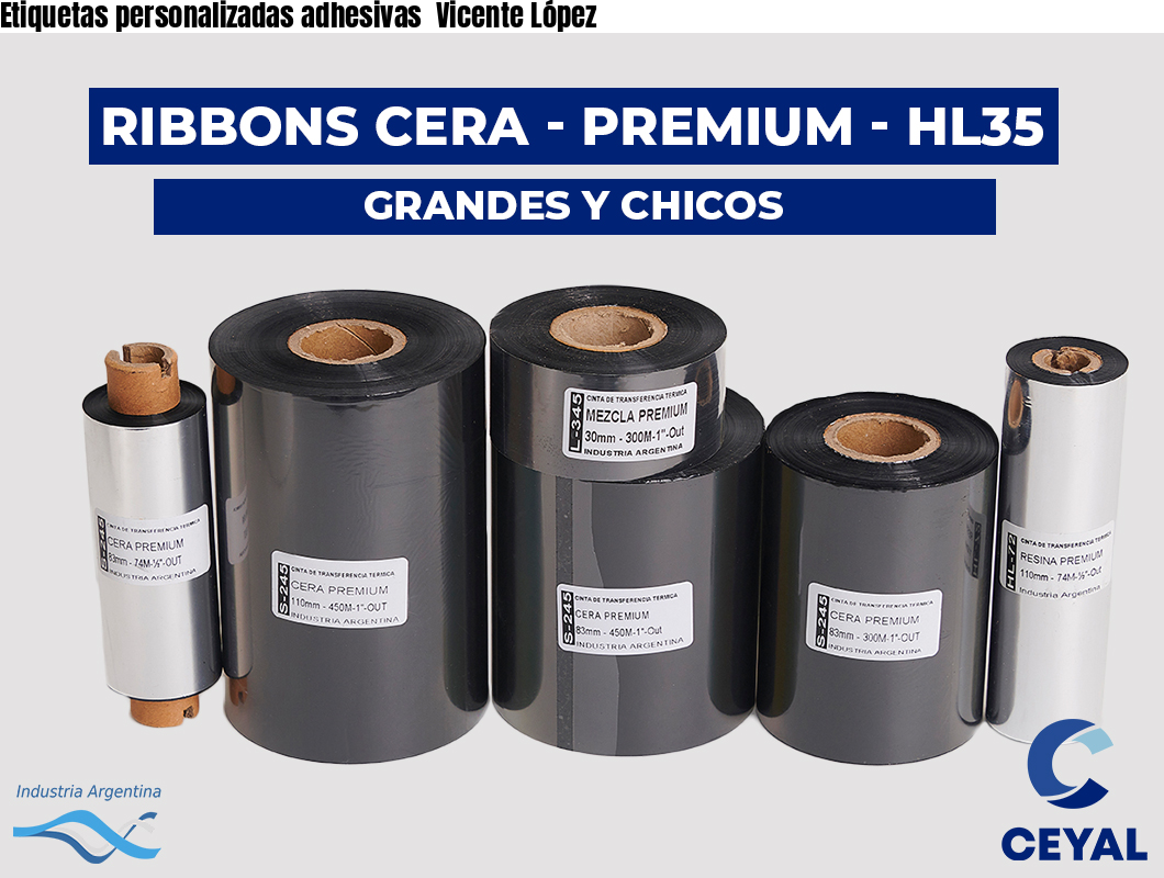 Etiquetas personalizadas adhesivas  Vicente López