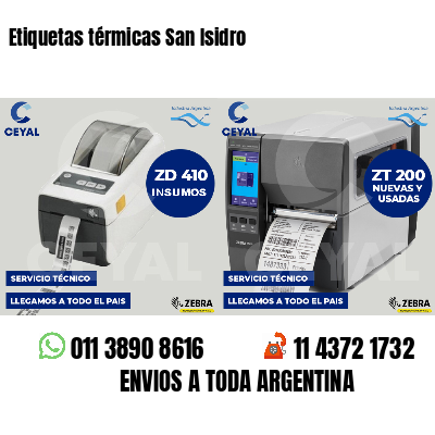 Etiquetas térmicas San Isidro