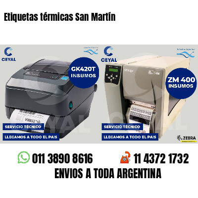 Etiquetas térmicas San Martín