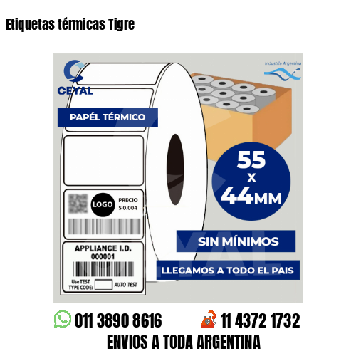 Etiquetas térmicas Tigre