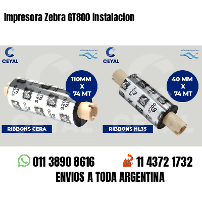Impresora Zebra GT800 instalacion