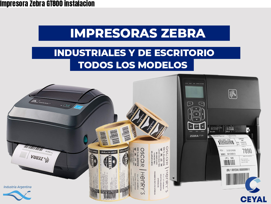 Impresora Zebra GT800 instalacion