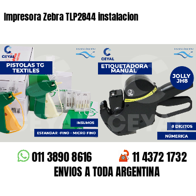 Impresora Zebra TLP2844 instalacion