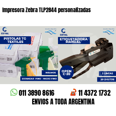 Impresora Zebra TLP2844 personalizadas