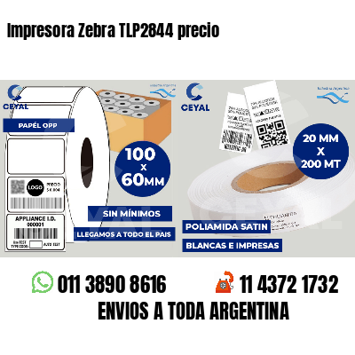 Impresora Zebra TLP2844 precio