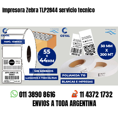 Impresora Zebra TLP2844 servicio tecnico