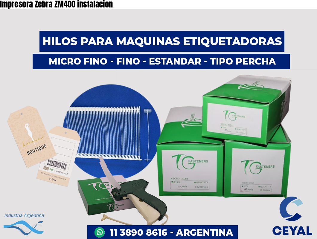 Impresora Zebra ZM400 instalacion