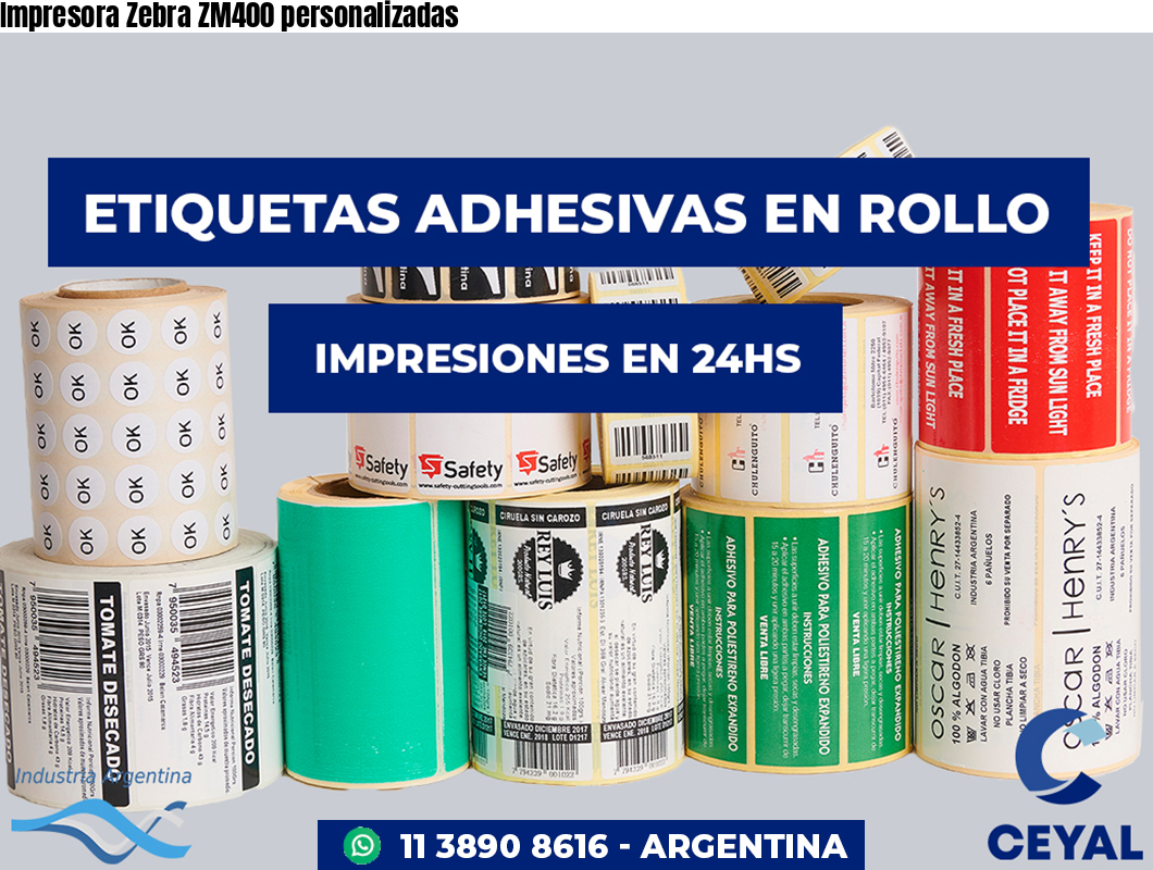 Impresora Zebra ZM400 personalizadas