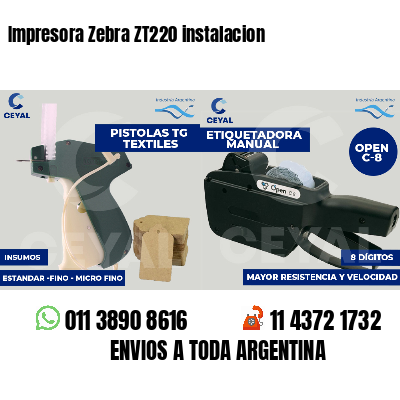 Impresora Zebra ZT220 instalacion