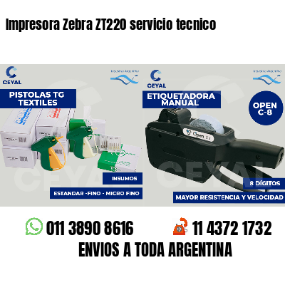 Impresora Zebra ZT220 servicio tecnico
