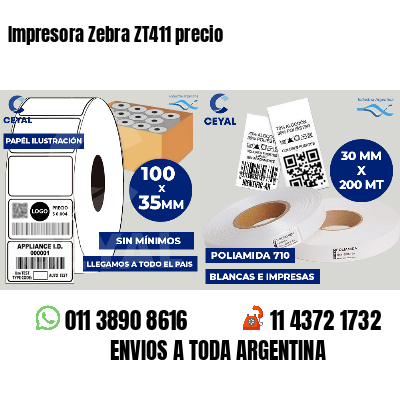 Impresora Zebra ZT411 precio