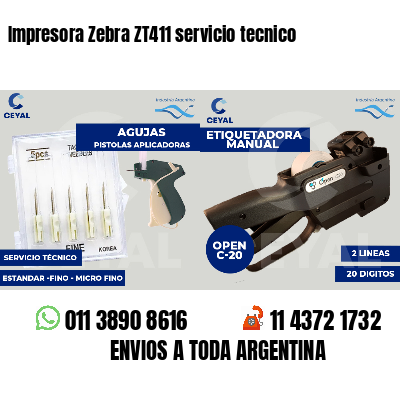 Impresora Zebra ZT411 servicio tecnico
