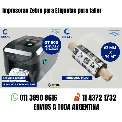 Impresoras Zebra para Etiquetas para taller