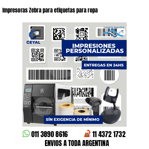 Impresoras Zebra para etiquetas para ropa