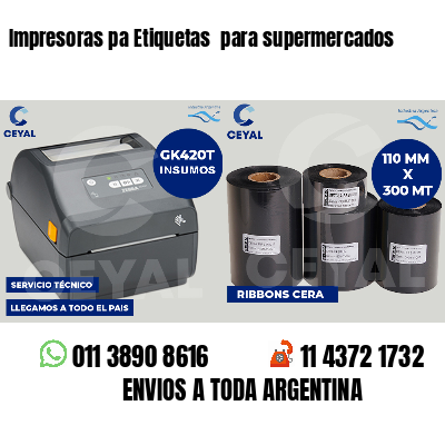 Impresoras pa Etiquetas  para supermercados