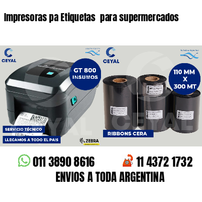 Impresoras pa Etiquetas  para supermercados