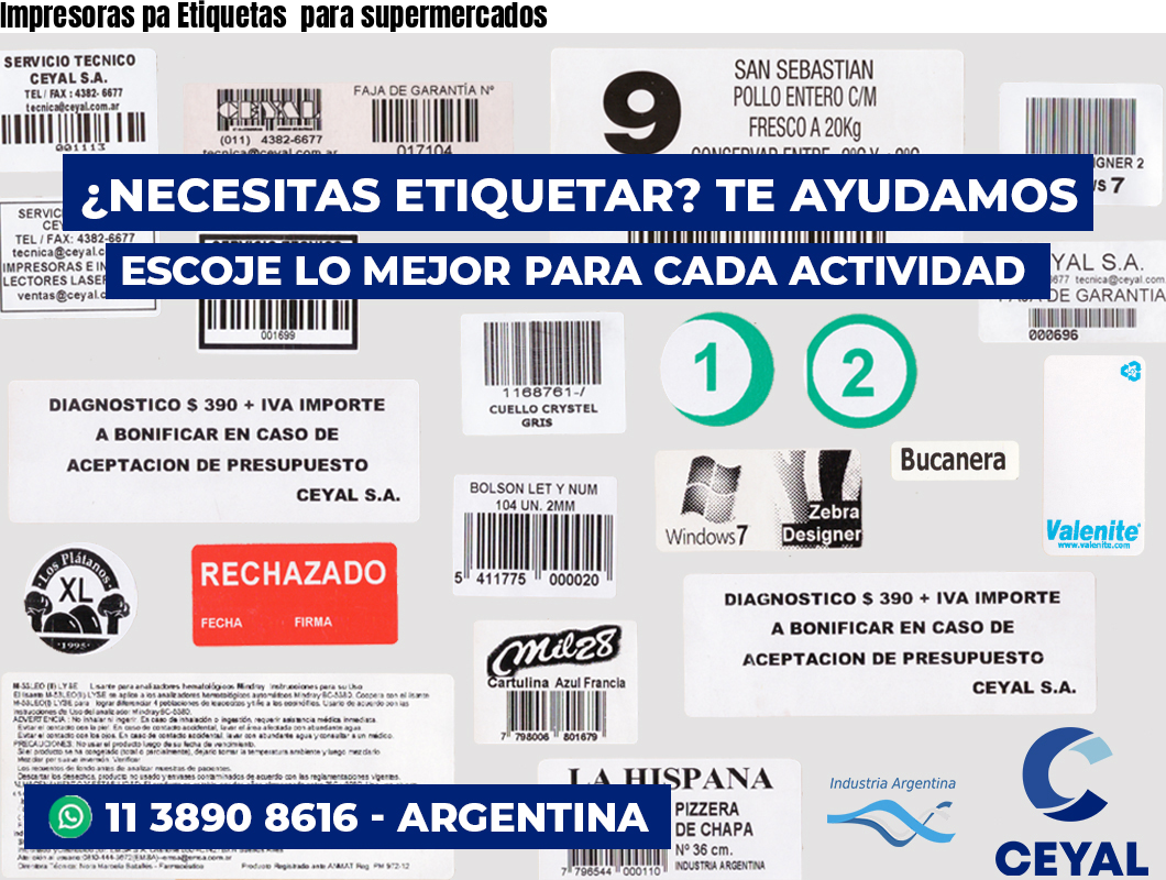 Impresoras pa Etiquetas  para supermercados