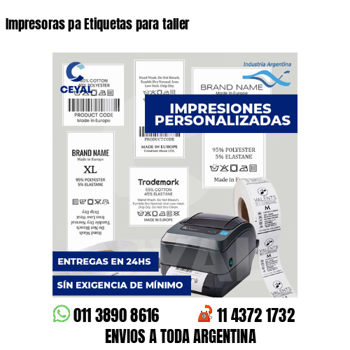 Impresoras pa Etiquetas para taller