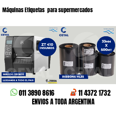 Máquinas Etiquetas  para supermercados