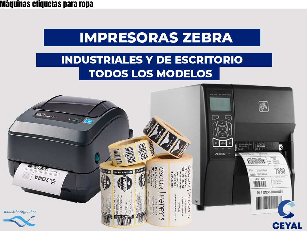 Máquinas etiquetas para ropa