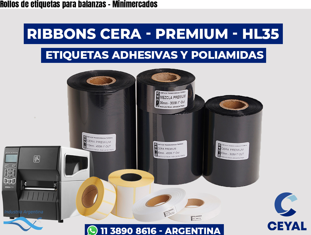 Rollos de etiquetas para balanzas - Minimercados