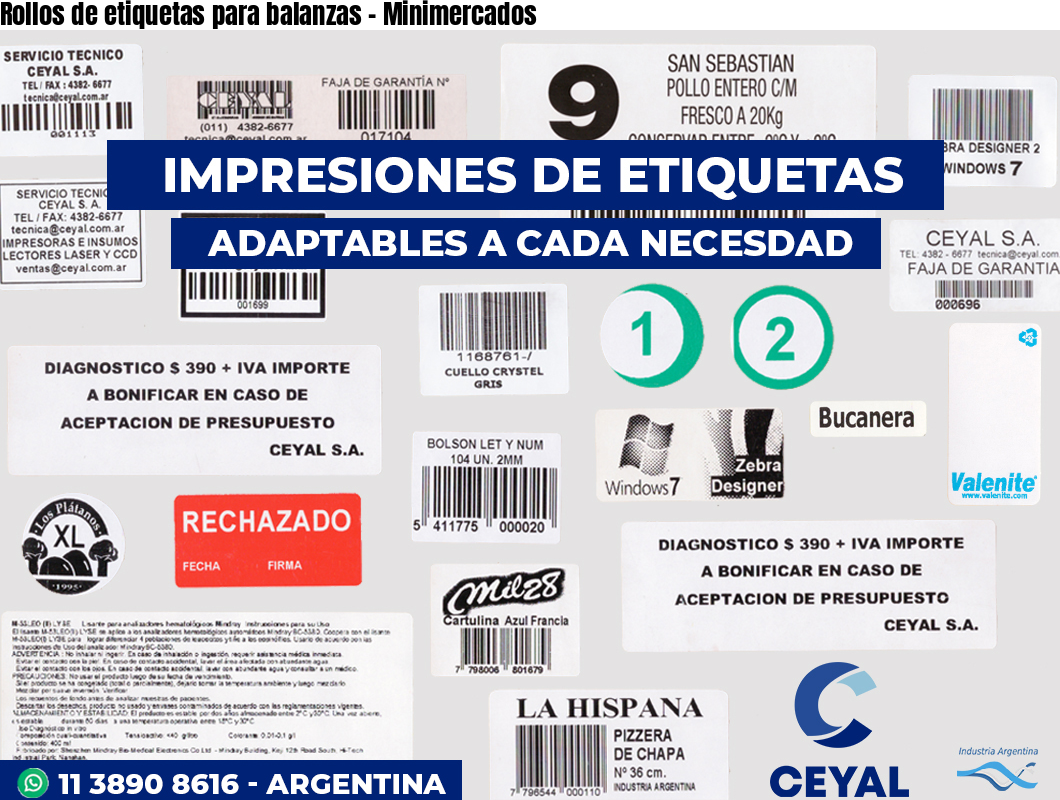 Rollos de etiquetas para balanzas – Minimercados