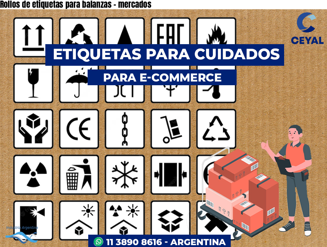 Rollos de etiquetas para balanzas – mercados