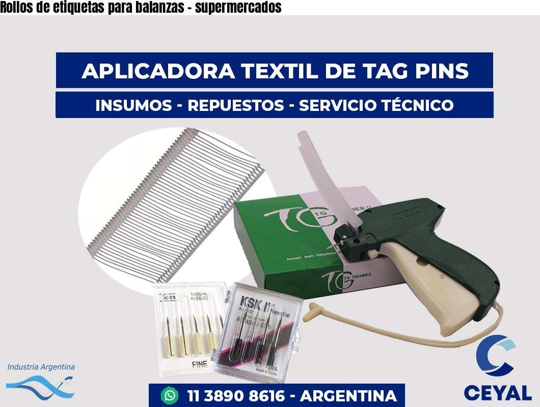 Rollos de etiquetas para balanzas - supermercados