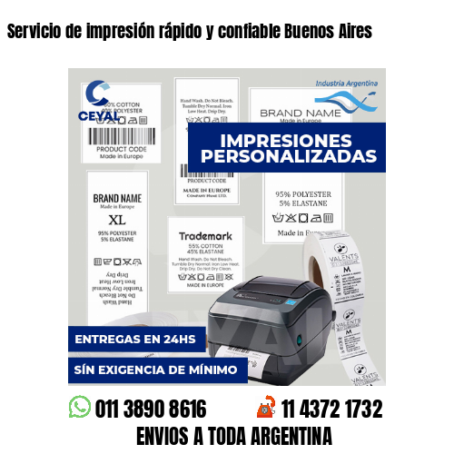 Servicio de impresión rápido y confiable Buenos Aires