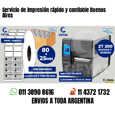 Servicio de impresión rápido y confiable Buenos Aires
