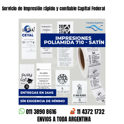 Servicio de impresión rápido y confiable Capital Federal