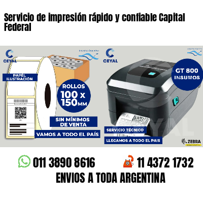 Servicio de impresión rápido y confiable Capital Federal