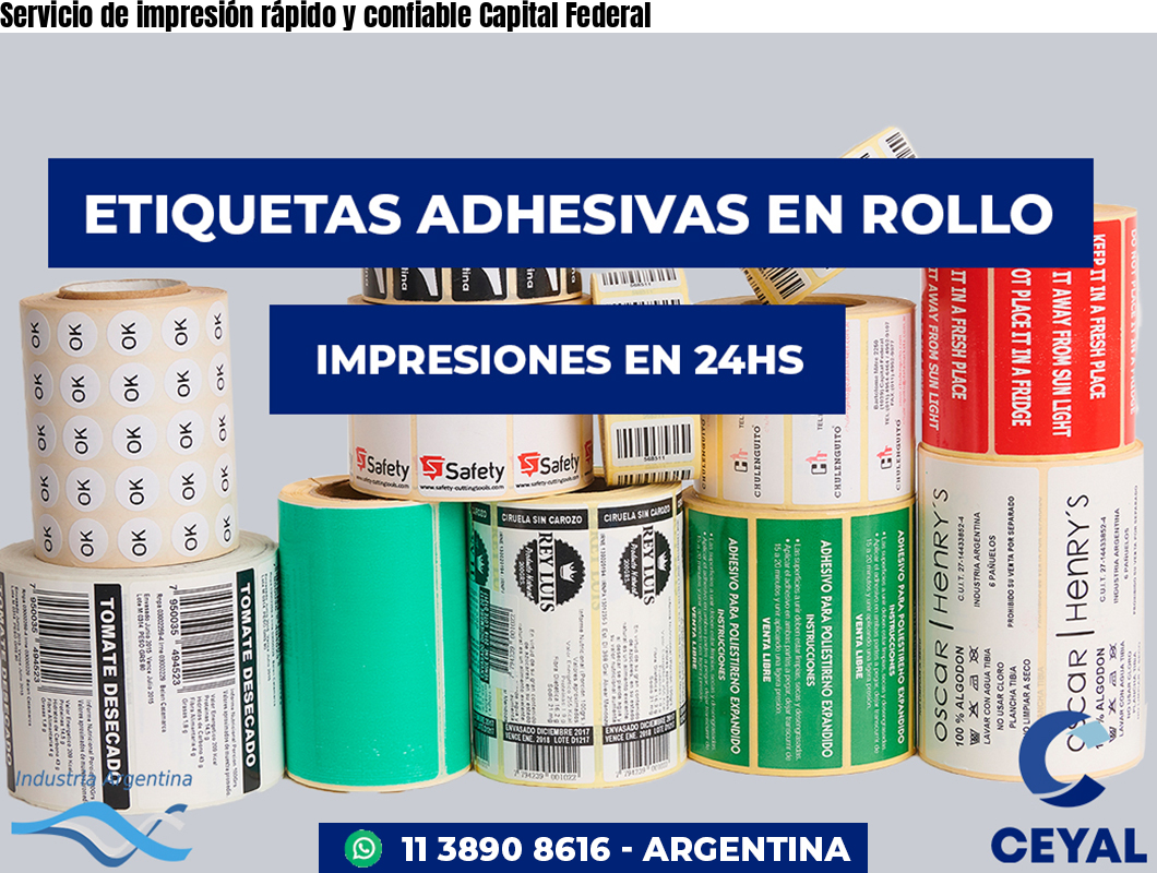 Servicio de impresión rápido y confiable Capital Federal