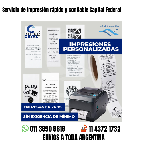 Servicio de impresión rápido y confiable Capital Federal