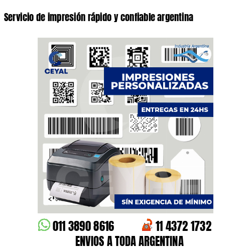 Servicio de impresión rápido y confiable argentina
