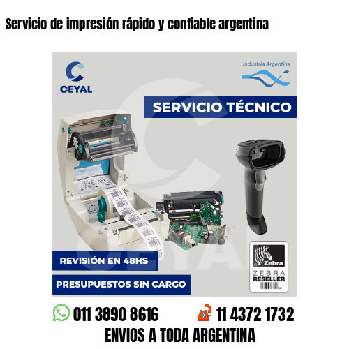 Servicio de impresión rápido y confiable argentina