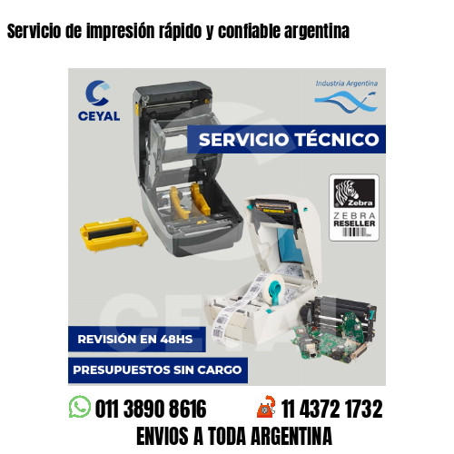Servicio de impresión rápido y confiable argentina