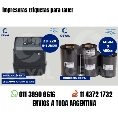 impresoras Etiquetas para taller