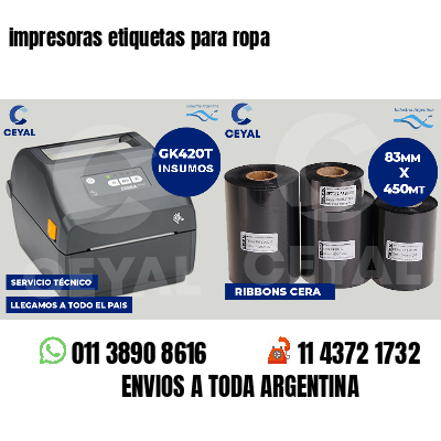 impresoras etiquetas para ropa