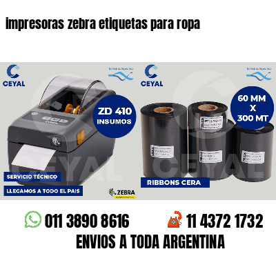 impresoras zebra etiquetas para ropa