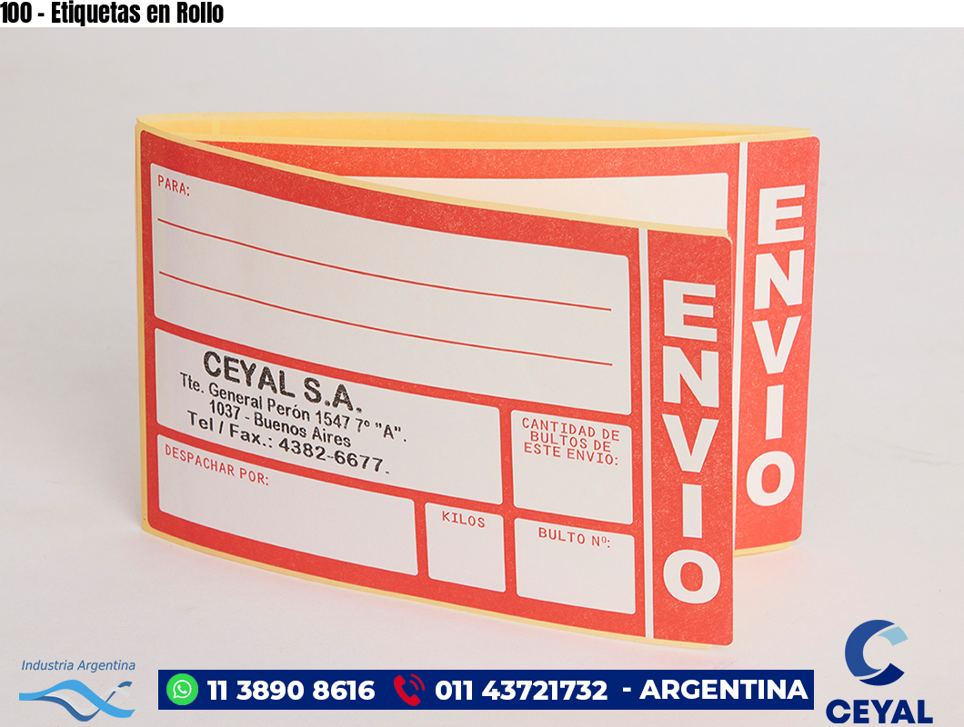 100 – Etiquetas en Rollo