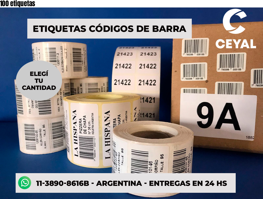 100 etiquetas