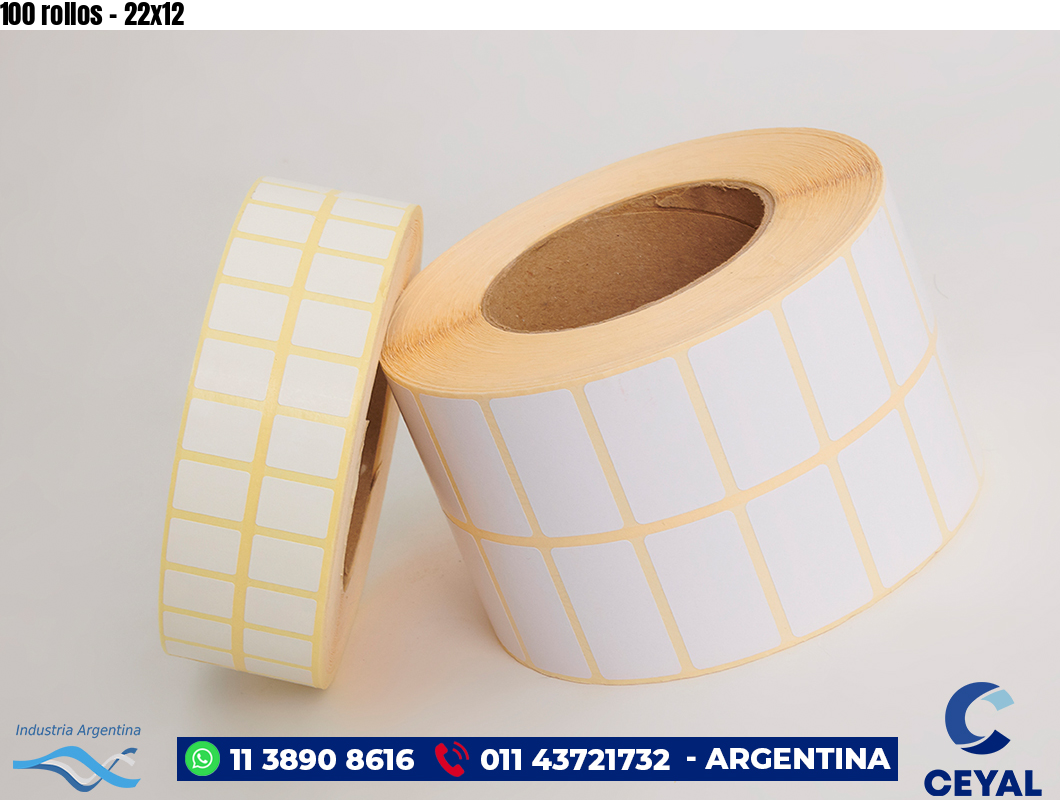 100 rollos - 22x12