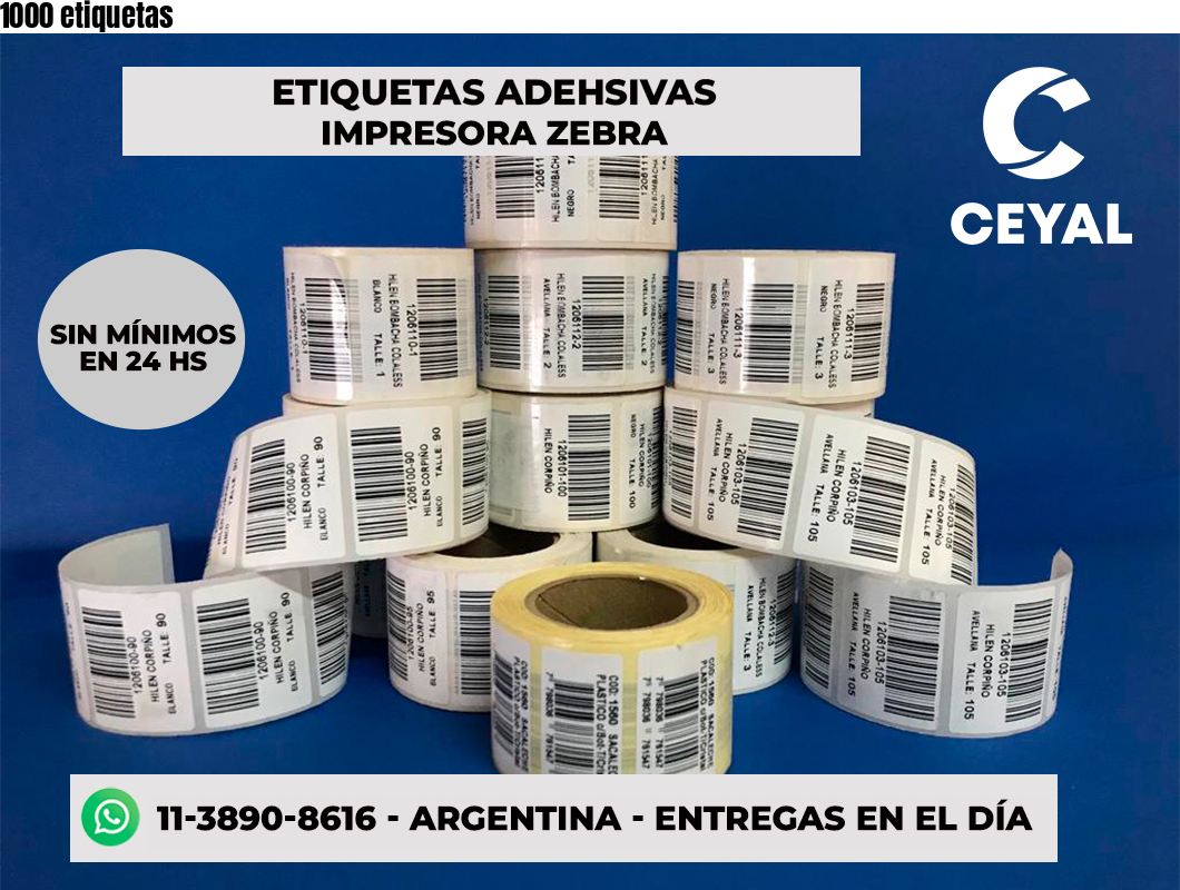 1000 etiquetas