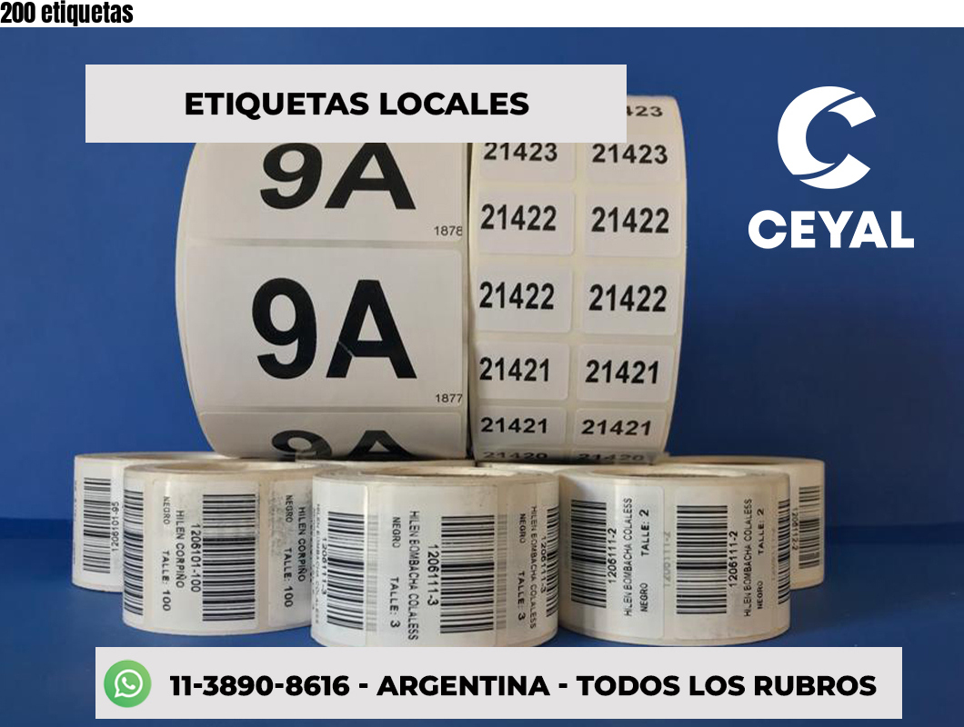 200 etiquetas