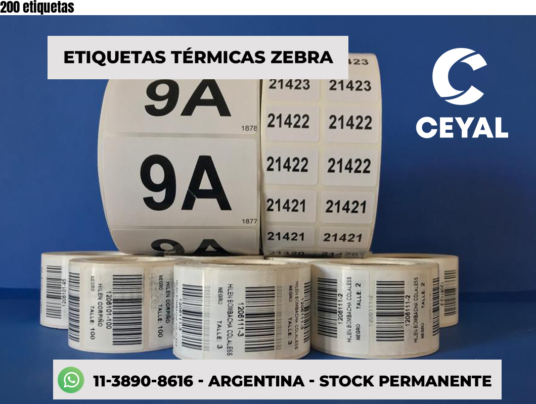 200 etiquetas