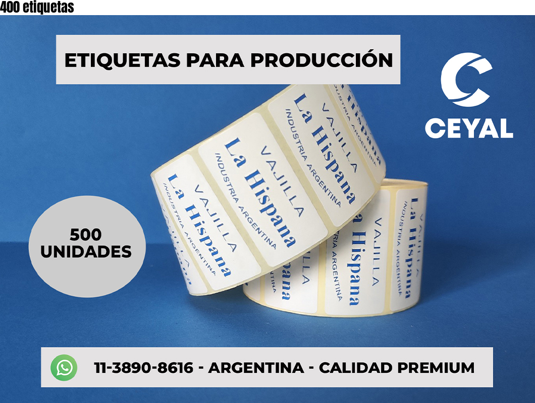400 etiquetas