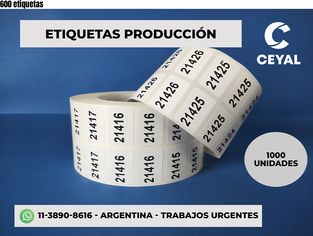 600 etiquetas