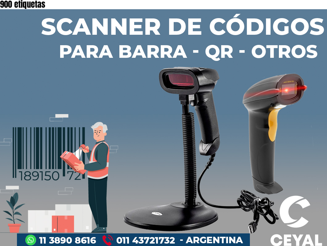 900 etiquetas