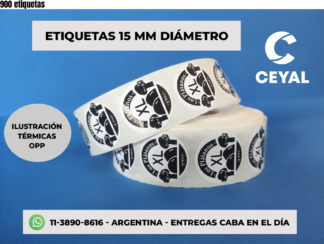 900 etiquetas